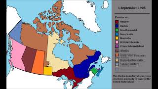 Territorial Evolution of Canada 18672003 [upl. by Delcine]