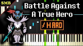 UNDERTALE  BATTLE AGAINST A TRUE HERO  Piano Tutorial [upl. by Mizuki521]