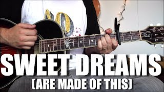 Sweet Dreams Are Made of This  Eurythmics  Guitar Tutorial [upl. by Cordier]