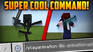 How to use playanimation command  examples NEW in 11610052  Minecraft PEBE [upl. by Griselda]