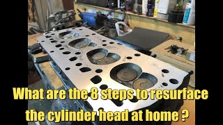 How To Resurface Cylinder Head at home DIY [upl. by Aelgna946]