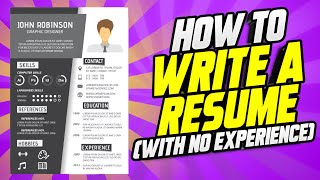 HOW TO WRITE a RESUME with NO EXPERIENCE DOWNLOAD The 5minute RESUME template [upl. by Aloek482]