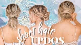 Updo Hairstyles for Short Hair  Kayley Melissa [upl. by Nirej]