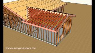 How To Attach Home Addition Roof Framing To Existing Sloping Roof [upl. by Iralav]