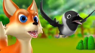 Chalak Lomdi aur Kauwa 3D Animated Hindi Moral Stories for Kids चालक लोमड़ी कौआ कहानी Fox Crow Tales [upl. by Enait]