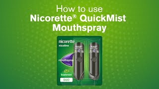 Nicotine Spray  NICORETTE® How To Use Nicorette® QuickMist [upl. by Abdel32]