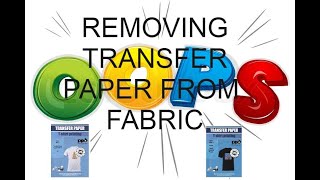 How to Remove Transfer Paper From Fabric Quick and Easy Method [upl. by Loydie]