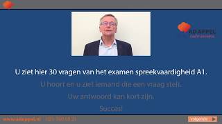 EXAMENTRAINER A1  Spreken  30 vragen  set 1 2025 [upl. by Nivlac]