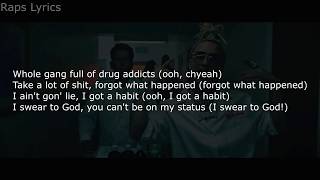 Lil Pump  quotDrug Addictsquot LYRICS [upl. by Niuqram478]