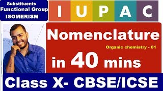 IUPAC  Nomenclature of ORGANIC Carbon amp its compound  Functional groups [upl. by Madigan]