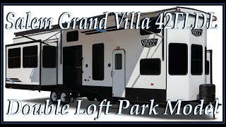 3 Bedroom 2 Story Salem Grand Villa 42FLDL Tiny Home style Trailer  Couchs RV Nation RV Review Tour [upl. by Eric534]