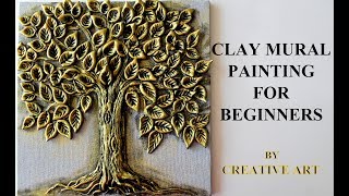 CLAY MURAL PAINTING FOR BEGINNERS [upl. by Asher]