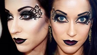 Gothic Glam quotWitch Couturequot Halloween Makeup Tutorial [upl. by Christianna]