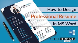 How to Design Professional Resume Format for Freshers in ms word with Photo [upl. by Emerald301]