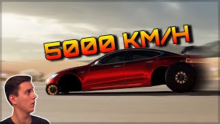 500 MILLION HP Tesla Dragster  Forza Horizon 3 Dev Mods  5000kmh Speed Record [upl. by Eilujna129]