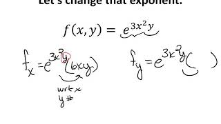 Partial Derivatives  Exponentials [upl. by Haduhey]