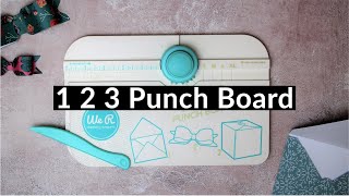 1 2 3 Punch Board  We R Memory Keepers  How to create an envelope bow and box [upl. by Nolana281]