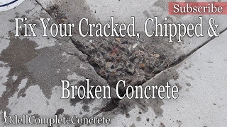 How to fix or repair Chipped Cracked or Broken concrete [upl. by Atikal911]