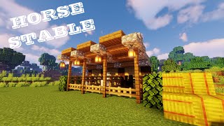 Minecraft How to build a Horse Stable EASY STEPS [upl. by Nodrog242]