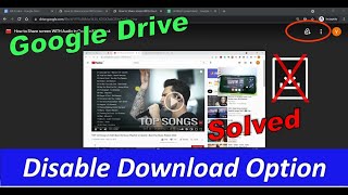 How to Disable download option on shared files in Google Drive [upl. by Tulley]