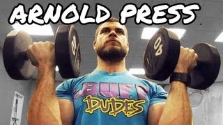 Arnold Press  Shoulder Exercise  Proper Form Tutorial [upl. by Anaitit61]