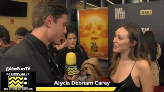 Alycia Debnam Carey Interview  Fear The Walking Dead Premiere  2016 [upl. by Nanreh]