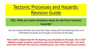 Edexcel A Level Geography  Tectonics EQ1 Revision [upl. by Alded]