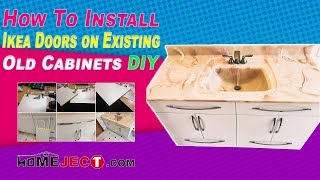 How To Install IKEAs Doors on Existing Old Cabinets DIY [upl. by Stelle]