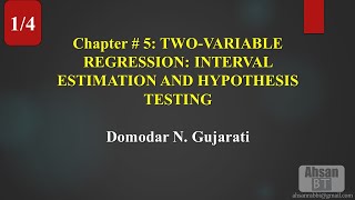 Basic Econometrics by DN Gujarati  Chapter 5 Interval Estimation 14 UrduHindi [upl. by Nagem]