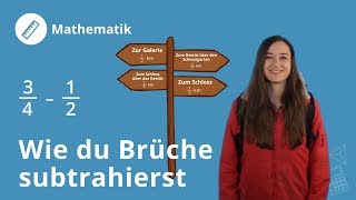 Brüche subtrahieren So geht´s  Mathe  Duden Learnattack [upl. by Atinav]