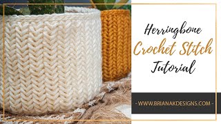 Crochet Herringbone Stitch [upl. by Adyan]