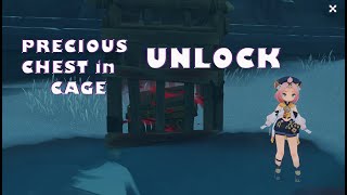 Dragonspine SECRET PRECIOUS CHEST IN CAGE  Genshin Impact  How to UNLOCK the chest in Dragonspine [upl. by Ninerb403]