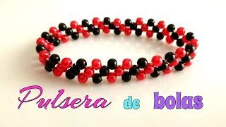 PULSERA franjas DIAGONALES hecha CON BOLAS [upl. by Keviv392]