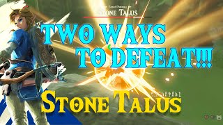 How to defeat Stone Talus  Zelda BotW [upl. by Gannie]