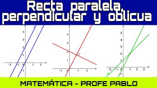 Rectas paralelas perpendiculares y oblicuas [upl. by Sudnak]