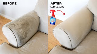 How To Clean Your Sofa  Couch With Oxi Clean [upl. by Pejsach34]