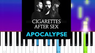 Cigarettes After Sex  Apocalypse Piano Tutorial [upl. by Deland]