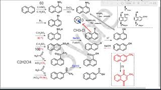 Organic Chemistry  Polynuclear compounds  Naphthalene Reactions [upl. by Jaquelin]