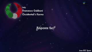 Francesco Gabbani  Occidentalis Karma Italy Karaoke Version [upl. by Carmen]