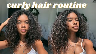 Simple Curly Hair Routine 2C3A [upl. by Robin]