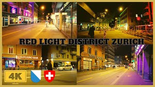 Night Walk In The RedLight District Zurich Switzerland  Langstraße Zurich  Zurich Soft Lockdown [upl. by Ikoek]