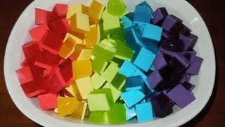 Rainbow Cream Jello Recipe Easy [upl. by Rubia914]