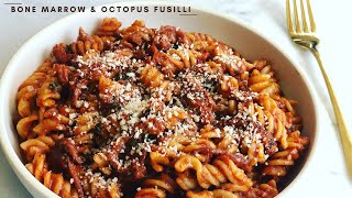 Fusilli Braised Octopus with Bone Marrow Recipe  ASMR [upl. by Nuahsad496]