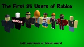 The First 25 Users of Roblox with usernames of terminated accounts [upl. by Initsed]