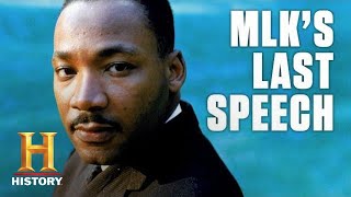 Martin Luther King Jrs Last Speech  History [upl. by Aikenahs]