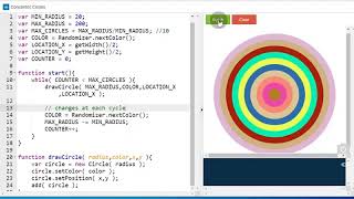 Concentric Circles with Javascript [upl. by Sadira]