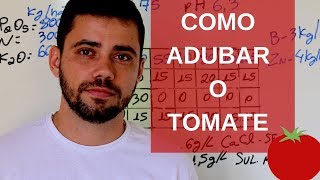 Como adubar o tomate  recomendação completa  passo a passo [upl. by Heyman]