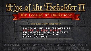 Eye of the Beholder II The Legend of Darkmoon PCDOS quotLongplayquot 1991 SSI Westwood [upl. by Knowlton534]