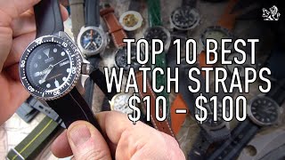 Top 10 Best Quality Watch Straps For Your Seiko Rolex Omega  More [upl. by Sirrot]