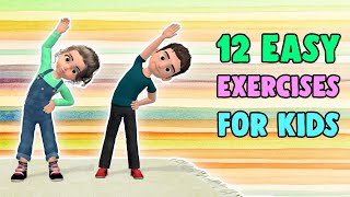 12 Easy Exercises For Kids At Home [upl. by Reade122]